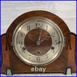 Vintage Napoleon Hat Mantle Clock Westminster Chime Key Pendulum See Description