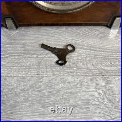 Vintage Napoleon Hat Mantle Clock Westminster Chime Key Pendulum See Description