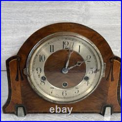 Vintage Napoleon Hat Mantle Clock Westminster Chime Key Pendulum See Description