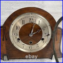Vintage Napoleon Hat Mantle Clock Westminster Chime Key Pendulum See Description