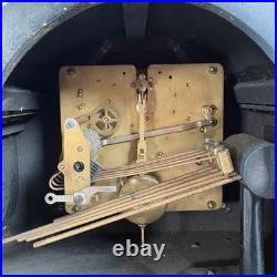 Vintage Napoleon Hat Mantle Clock Westminster Chime Key Pendulum See Description
