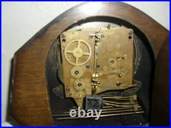 Vintage, Oak Mantle Clock With Westminster Chime