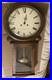 Vintage P F Bollenback Wall Mount 8-Day Chime Clock With Pendulum Large 42 in