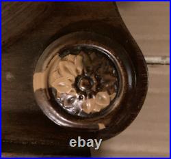 Vintage P F Bollenback Wall Mount 8-Day Chime Clock With Pendulum Large 42 in