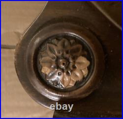 Vintage P F Bollenback Wall Mount 8-Day Chime Clock With Pendulum Large 42 in