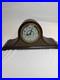Vintage Plymouth Electric Tambour Mantel Clock Westminster Chime Works Wood USA