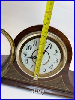 Vintage Plymouth Electric Tambour Mantel Clock Westminster Chime Works Wood USA Vintage Plymouth Electric Tambour Mantel Clock Westminster Chime Works Wood USA
