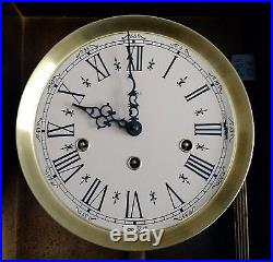 Vintage Rare Westminster Chime Wall Clock With Key Made In Germany