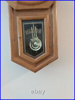 Vintage Regulator Clock Classic Manor, Quarts Westminster Chime, With Pendulum