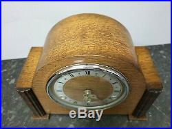 Vintage Retro Light Wooden 8 Day Westminster Chiming Mantle Clock