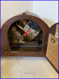 Vintage Revere Electric Westminster Chime Mantel Clock Greyhound Works