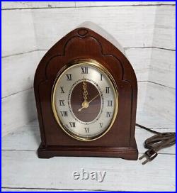 Vintage Revere Telechron Electric Clock R953 Westminster Chime Mantel Cathedral