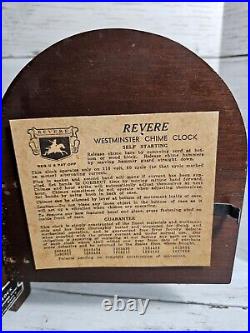 Vintage Revere Telechron Electric Clock R953 Westminster Chime Mantel Cathedral