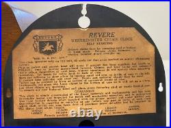 Vintage Revere Westminster Electric Chime Clock