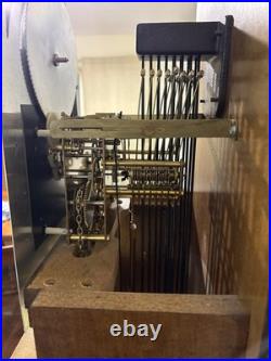 Vintage Ridgeway Grandfather Clock Maple Finish Mechanical Westminster Chime