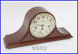 Vintage Ridgeway'Napoleon Hat' Chime Mantel Clock Mahogany Wood Case Works/ Key