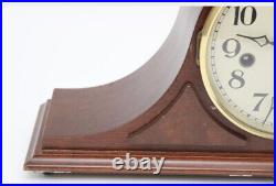 Vintage Ridgeway'Napoleon Hat' Chime Mantel Clock Mahogany Wood Case Works/ Key