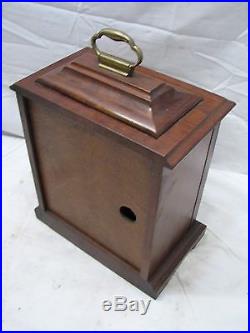 Vintage Ridgeway Westminster Chime Carriage Shelf Mantle Clock Wood Case