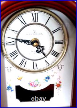 Vintage Royal Doulton BULOVA mantel clock with Westminster Chime