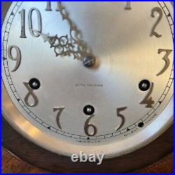 Vintage SETH THOMAS Sherwood Movement #124 Westminster Chime Mantle Clock NICE