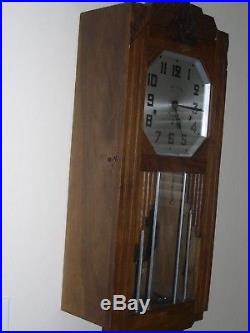 Vintage SOMAIN Westminster Chimes Wall Clock Made in France