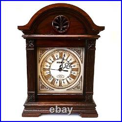 Vintage Seiko Dual-Chime Quartz Mantel Clock with New Seiko Movement Wood Case
