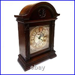 Vintage Seiko Dual-Chime Quartz Mantel Clock with New Seiko Movement Wood Case