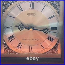 Vintage Seiko Quartz Westminster Whittington Chime Mantel Clock Roman Numeral