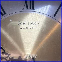 Vintage Seiko Quartz Westminster Whittington Chime Mantel Clock Roman Numeral
