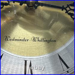 Vintage Seiko Quartz Westminster Whittington Chime Mantel Clock Roman Numeral