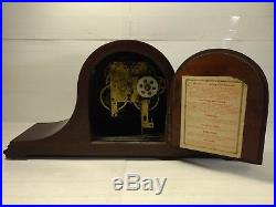 Vintage Sessions Wooden Chiming Humpback 272 Westminster 1 Mantel Clock hd420