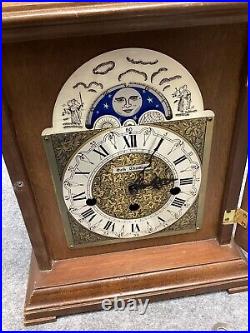 Vintage Seth Thomas 1219-000 Moon Dial Mantle Clock Wharton 8 Day Clock