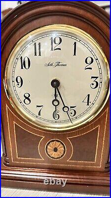 Vintage Seth Thomas Mantle Clock 1370 Stratford Mahogany Wood Dual Chime Melody