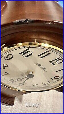 Vintage Seth Thomas Mantle Clock 1370 Stratford Mahogany Wood Dual Chime Melody