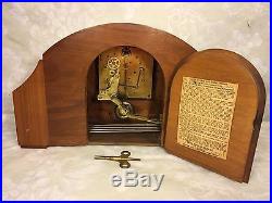 Vintage Seth Thomas Southbury Mantel Clock Art Deco Case Westminster Chimes Runs
