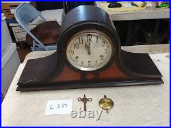 Vintage Seth Thomas Tambour Westminster Chime Clock & Key No. 93 Chime