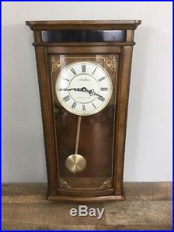 Vintage Seth Thomas Wall Hanging Wood Chime Clock Westminster AVE Maria 23 Tall