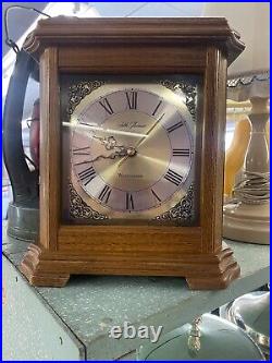 Vintage Seth Thomas Westminster Mantle Clock Oak