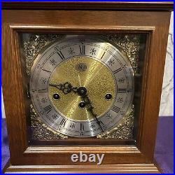 Vintage Sligh Mantel Clock Model 522-1-cm With Key Franz Hermel Movement