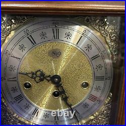 Vintage Sligh Mantel Clock Model 522-1-cm With Key Franz Hermel Movement