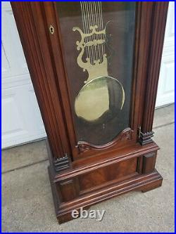 Vintage Sligh grandfather clock model 0961-1-AN triple chimes
