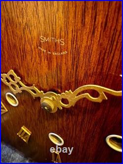 Vintage Smiths Oak Mantel Clock Westminster Chime Fully Serviced