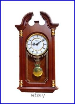 Vintage Strausbourg Manor Westminster Chimes Pendulum Wall Clock Mahogany 27
