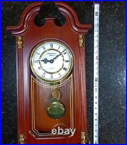 Vintage Strausbourg Manor Westminster Chimes Pendulum Wall Clock Mahogany 27