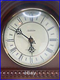 Vintage Sunbeam Mantle Clock with Westminster Chime Beautiful Cherry Finish