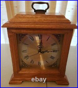 Vintage Sunbeam Westminster Chime Wooden Mantle Clock 13.5 H