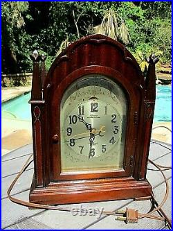 Vintage Telechron Revere Gothic Electric Clock Westminster Chime