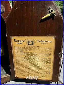 Vintage Telechron Revere Gothic Electric Clock Westminster Chime