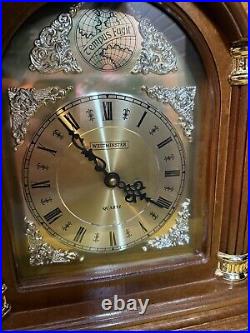 Vintage Tempus Fugit WoodenQuartz Mantle Clock Westminster Hourly Chime