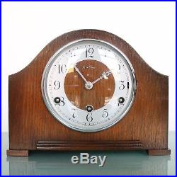 Vintage UK BENTIMA PERIVAL Mantel Clock WESTMINSTER Chime! Mid Century RESTORED